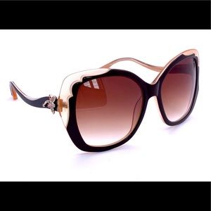 Pier Martino Oversized Sunglasses Brown-Beige Made in Italy PM8277C2